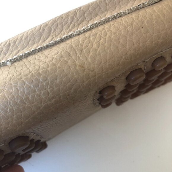 TODS Women's driving shoes pebbled leather, buckle Tan Natural Beige EU 37 US 7 - Picture 9 of 16